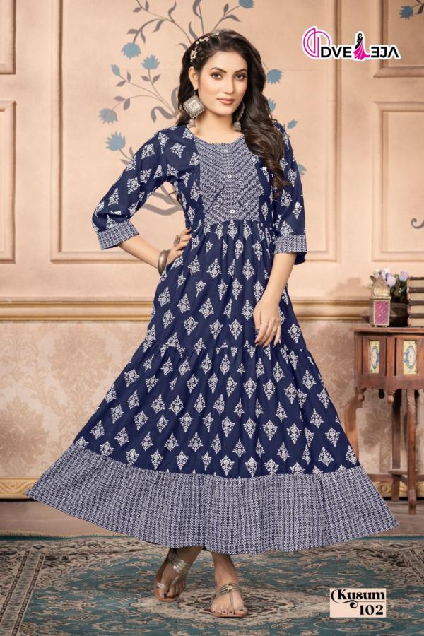 Dveeja Kusum Designer Long Anarkali Kurti Collection